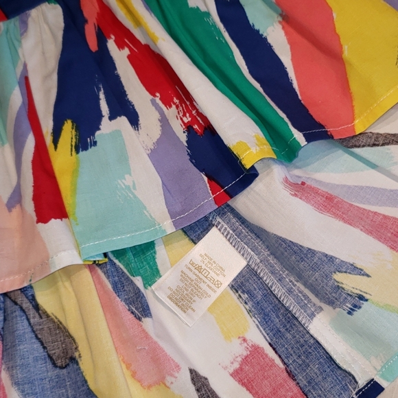 kate spade ♠️ NEW brush stroke peplum top blouse cotton fancy GIRLS XL 🎉HP🎉 - Picture 8 of 12